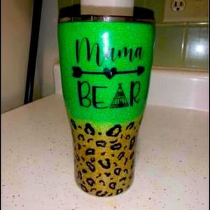 Mama glitter tumbler